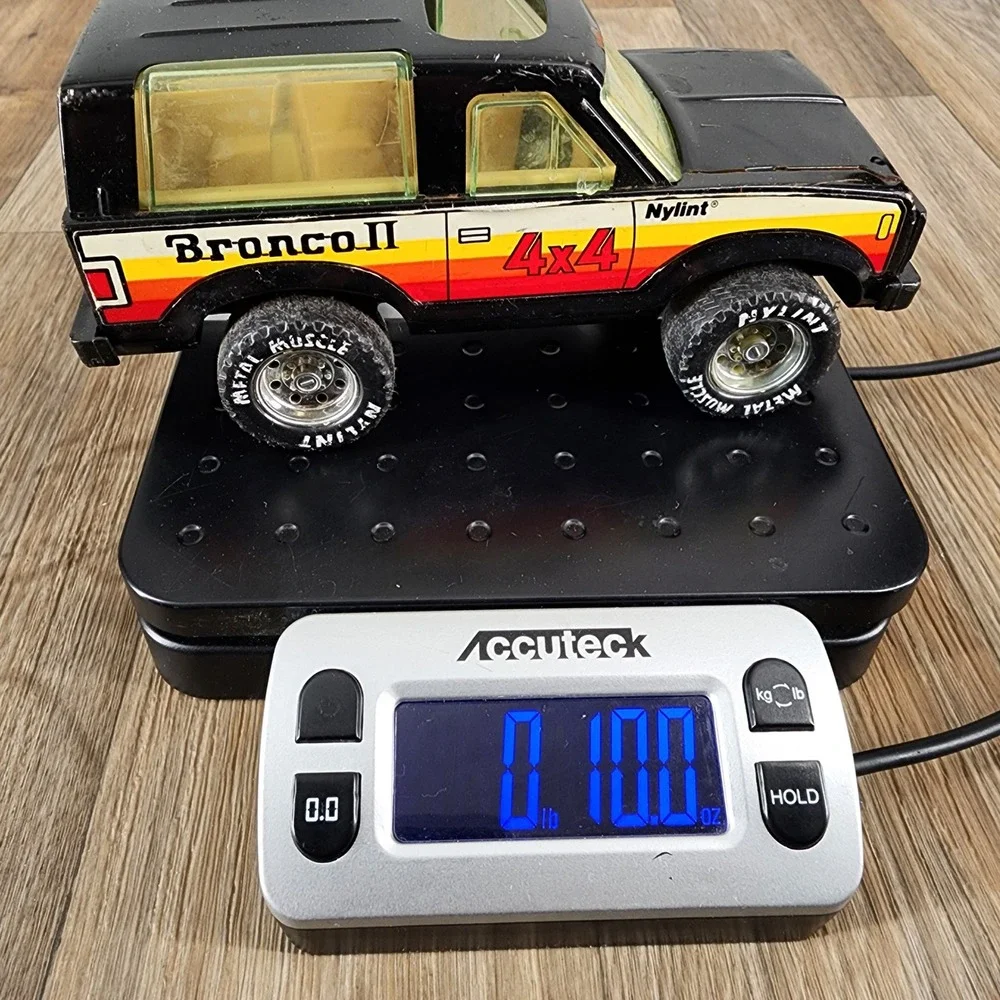 Vintage Nylint Ford Bronco II 4x4 Pressed Steel Toy Truck Black Sunset Graphics